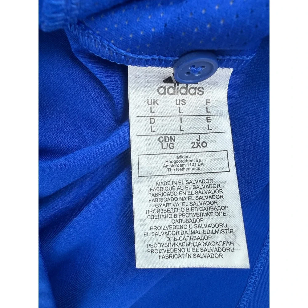 Adidas Polo Shirt Mens Large Blue Buffalo Sabres NHL Aeroready Performance